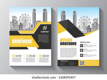 Business abstract vector template. Brochure design, cover modern layout, annual report, poster, flyer in A4 with colorful triangles, geometric shapes for tech, science, market with light background