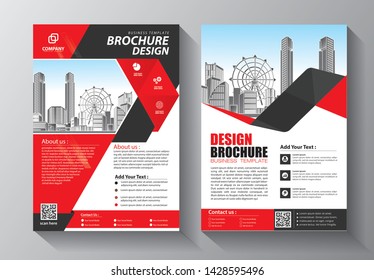 Business abstract vector template. Brochure design, cover modern layout, annual report, poster, flyer in A4 with colorful triangles, geometric shapes for tech, science, market with light background