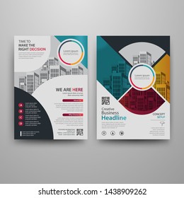 Business abstract vector template for Brochure, Annual Report, Magazine, Poster, Corporate Presentation, Portfolio, Flyer, Market, infographic with full color size A4, Front and back.