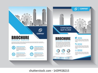 Business abstract vector template. Brochure design, cover modern layout, annual report, poster, flyer in A4 with colorful triangles, geometric shapes for tech, science, market with light background