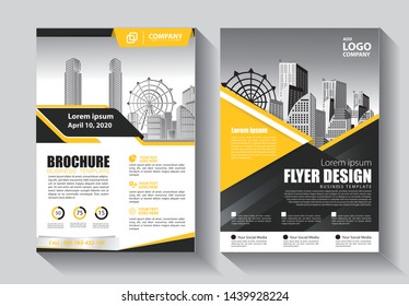 Business abstract vector template. Brochure design, cover modern layout, annual report, poster, flyer in A4 with colorful triangles, geometric shapes for tech, science, market with light background