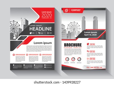 Business abstract vector template. Brochure design, cover modern layout, annual report, poster, flyer in A4 with colorful triangles, geometric shapes for tech, science, market with light background