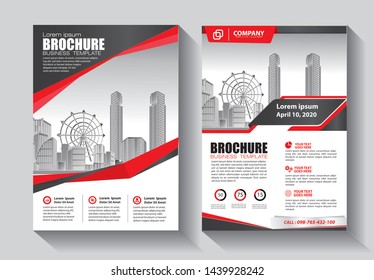 Business abstract vector template. Brochure design, cover modern layout, annual report, poster, flyer in A4 with colorful triangles, geometric shapes for tech, science, market with light background