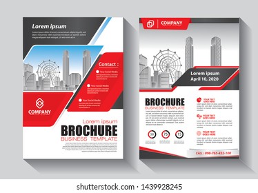 Business abstract vector template. Brochure design, cover modern layout, annual report, poster, flyer in A4 with colorful triangles, geometric shapes for tech, science, market with light background