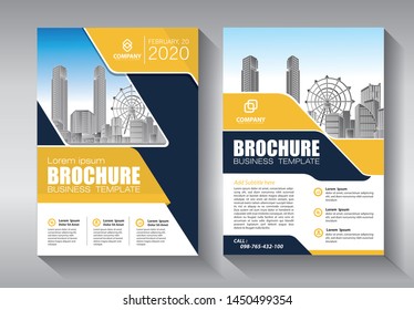 Business abstract vector template. Brochure design, cover modern layout, annual report, poster, flyer in A4 with colorful triangles, geometric shapes for tech, science, market with light background