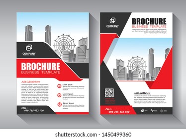 Business abstract vector template. Brochure design, cover modern layout, annual report, poster, flyer in A4 with colorful triangles, geometric shapes for tech, science, market with light background
