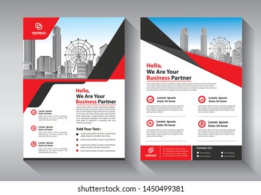 Business abstract vector template. Brochure design, cover modern layout, annual report, poster, flyer in A4 with colorful triangles, geometric shapes for tech, science, market with light background