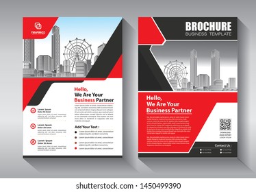 Business abstract vector template. Brochure design, cover modern layout, annual report, poster, flyer in A4 with colorful triangles, geometric shapes for tech, science, market with light background