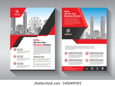 Business abstract vector template. Brochure design, cover modern layout, annual report, poster, flyer in A4 with colorful triangles, geometric shapes for tech, science, market with light background