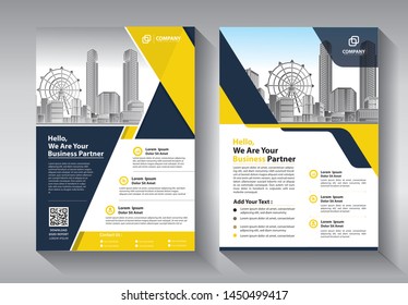 Business abstract vector template. Brochure design, cover modern layout, annual report, poster, flyer in A4 with colorful triangles, geometric shapes for tech, science, market with light background