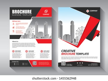 Business abstract vector template. Brochure design, cover modern layout, annual report, poster, flyer in A4 with colorful triangles, geometric shapes for tech, science, market with light background