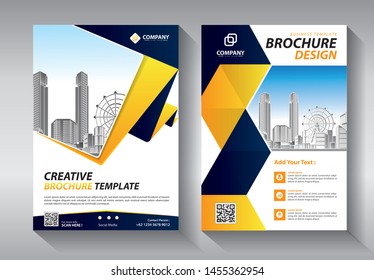 Business abstract vector template. Brochure design, cover modern layout, annual report, poster, flyer in A4 with colorful triangles, geometric shapes for tech, science, market with light background