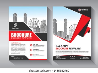 Business abstract vector template. Brochure design, cover modern layout, annual report, poster, flyer in A4 with colorful triangles, geometric shapes for tech, science, market with light background