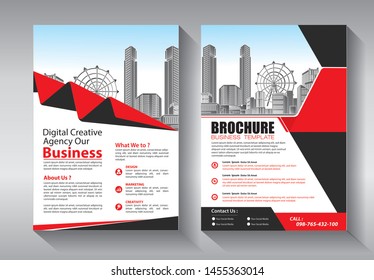 Business abstract vector template. Brochure design, cover modern layout, annual report, poster, flyer in A4 with colorful triangles, geometric shapes for tech, science, market with light background