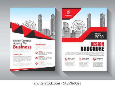 Business abstract vector template. Brochure design, cover modern layout, annual report, poster, flyer in A4 with colorful triangles, geometric shapes for tech, science, market with light background