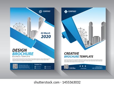 Business abstract vector template. Brochure design, cover modern layout, annual report, poster, flyer in A4 with colorful triangles, geometric shapes for tech, science, market with light background