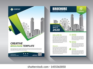 Business abstract vector template. Brochure design, cover modern layout, annual report, poster, flyer in A4 with colorful triangles, geometric shapes for tech, science, market with light background