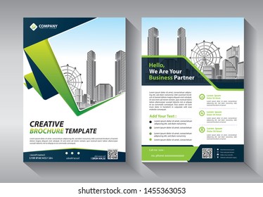 Business abstract vector template. Brochure design, cover modern layout, annual report, poster, flyer in A4 with colorful triangles, geometric shapes for tech, science, market with light background
