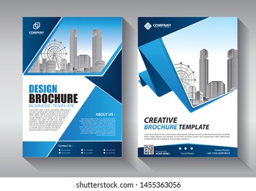 Business abstract vector template. Brochure design, cover modern layout, annual report, poster, flyer in A4 with colorful triangles, geometric shapes for tech, science, market with light background