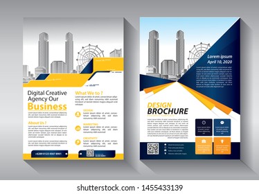 Business abstract vector template. Brochure design, cover modern layout, annual report, poster, flyer in A4 with colorful triangles, geometric shapes for tech, science, market with light background