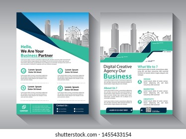 Business abstract vector template. Brochure design, cover modern layout, annual report, poster, flyer in A4 with colorful triangles, geometric shapes for tech, science, market with light background
