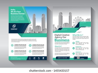 Business abstract vector template. Brochure design, cover modern layout, annual report, poster, flyer in A4 with colorful triangles, geometric shapes for tech, science, market with light background