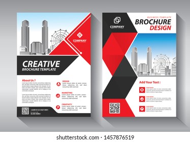 Business abstract vector template. Brochure design, cover modern layout, annual report, poster, flyer in A4 with colorful triangles, geometric shapes for tech, science, market with light background