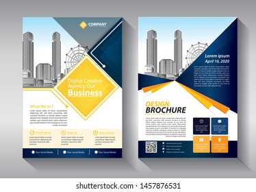Business abstract vector template. Brochure design, cover modern layout, annual report, poster, flyer in A4 with colorful triangles, geometric shapes for tech, science, market with light background