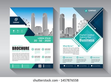 Business abstract vector template. Brochure design, cover modern layout, annual report, poster, flyer in A4 with colorful triangles, geometric shapes for tech, science, market with light background