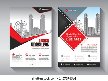 Business abstract vector template. Brochure design, cover modern layout, annual report, poster, flyer in A4 with colorful triangles, geometric shapes for tech, science, market with light background