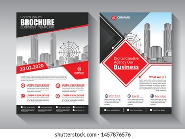 Business abstract vector template. Brochure design, cover modern layout, annual report, poster, flyer in A4 with colorful triangles, geometric shapes for tech, science, market with light background