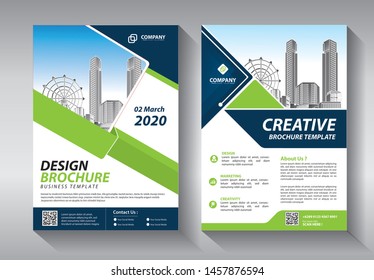 Business abstract vector template. Brochure design, cover modern layout, annual report, poster, flyer in A4 with colorful triangles, geometric shapes for tech, science, market with light background