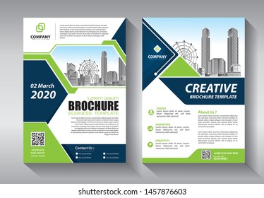 Business abstract vector template. Brochure design, cover modern layout, annual report, poster, flyer in A4 with colorful triangles, geometric shapes for tech, science, market with light background
