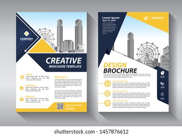 Business abstract vector template. Brochure design, cover modern layout, annual report, poster, flyer in A4 with colorful triangles, geometric shapes for tech, science, market with light background