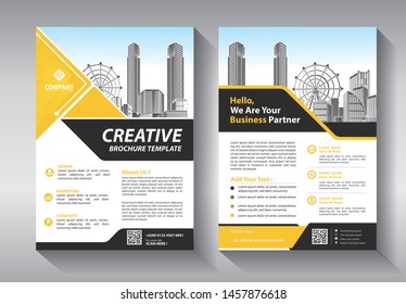 Business abstract vector template. Brochure design, cover modern layout, annual report, poster, flyer in A4 with colorful triangles, geometric shapes for tech, science, market with light background