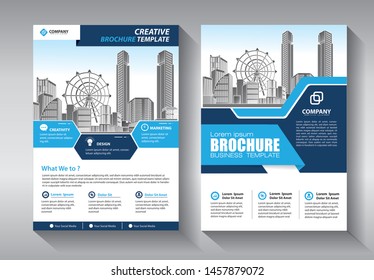 Business abstract vector template. Brochure design, cover modern layout, annual report, poster, flyer in A4 with colorful triangles, geometric shapes for tech, science, market with light background