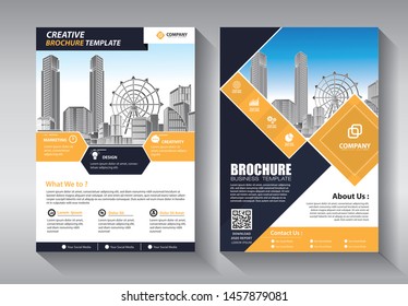Business abstract vector template. Brochure design, cover modern layout, annual report, poster, flyer in A4 with colorful triangles, geometric shapes for tech, science, market with light background