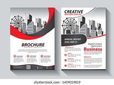 Business abstract vector template. Brochure design, cover modern layout, annual report, poster, flyer in A4 with colorful triangles, geometric shapes for tech, science, market with light background