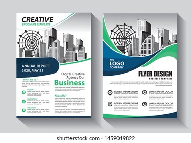 Business abstract vector template. Brochure design, cover modern layout, annual report, poster, flyer in A4 with colorful triangles, geometric shapes for tech, science, market with light background
