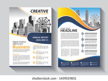 Business abstract vector template. Brochure design, cover modern layout, annual report, poster, flyer in A4 with colorful triangles, geometric shapes for tech, science, market with light background