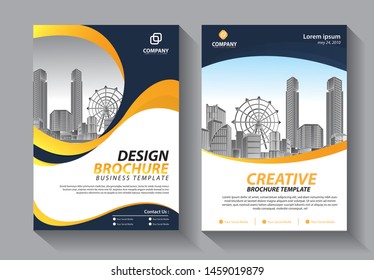 Business abstract vector template. Brochure design, cover modern layout, annual report, poster, flyer in A4 with colorful triangles, geometric shapes for tech, science, market with light background