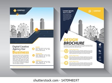 Business abstract vector template. Brochure design, cover modern layout, annual report, poster, flyer in A4 with colorful triangles, geometric shapes for tech, science, market with light background