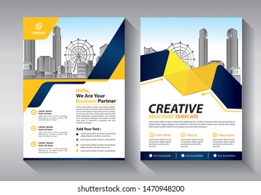 Business abstract vector template. Brochure design, cover modern layout, annual report, poster, flyer in A4 with colorful triangles, geometric shapes for tech, science, market with light background