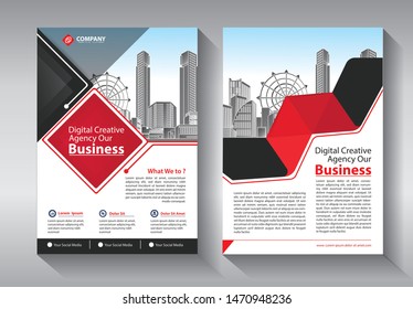 Business abstract vector template. Brochure design, cover modern layout, annual report, poster, flyer in A4 with colorful triangles, geometric shapes for tech, science, market with light background