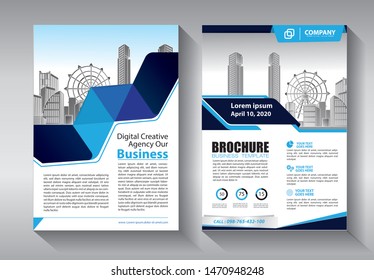 Business abstract vector template. Brochure design, cover modern layout, annual report, poster, flyer in A4 with colorful triangles, geometric shapes for tech, science, market with light background