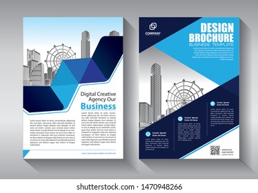 Business abstract vector template. Brochure design, cover modern layout, annual report, poster, flyer in A4 with colorful triangles, geometric shapes for tech, science, market with light background