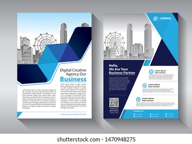 Business abstract vector template. Brochure design, cover modern layout, annual report, poster, flyer in A4 with colorful triangles, geometric shapes for tech, science, market with light background