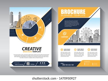 Business abstract vector template. Brochure design, cover modern layout, annual report, poster, flyer in A4 with colorful triangles, geometric shapes for tech, science, market with light background