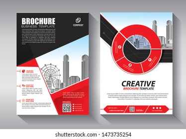 Business abstract vector template. Brochure design, cover modern layout, annual report, poster, flyer in A4 with colorful triangles, geometric shapes for tech, science, market with light background