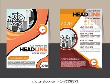 Business abstract vector template for Brochure, AnnualReport, Magazine, Poster, Corporate Presentation, Portfolio, Flyer, Market, infographic with yellow and black color size A4, Front and back.